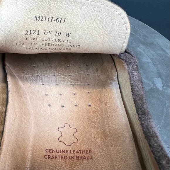 Samuel Hubbard Mens Size 10W Free Spirit Slip On Driver Moc Brown Suede 2121 - Picture 4 of 9